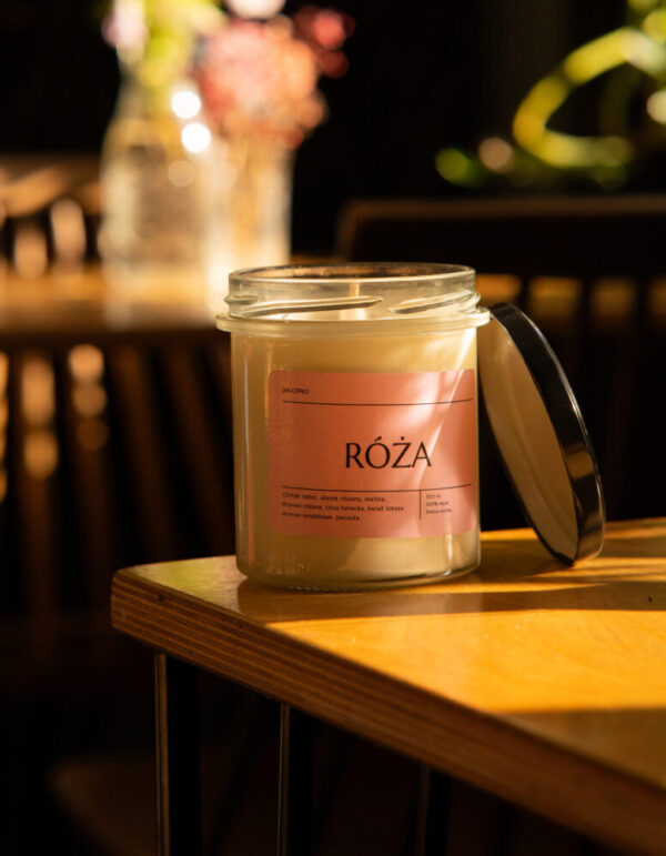 Świeca sojowa RÓŻA