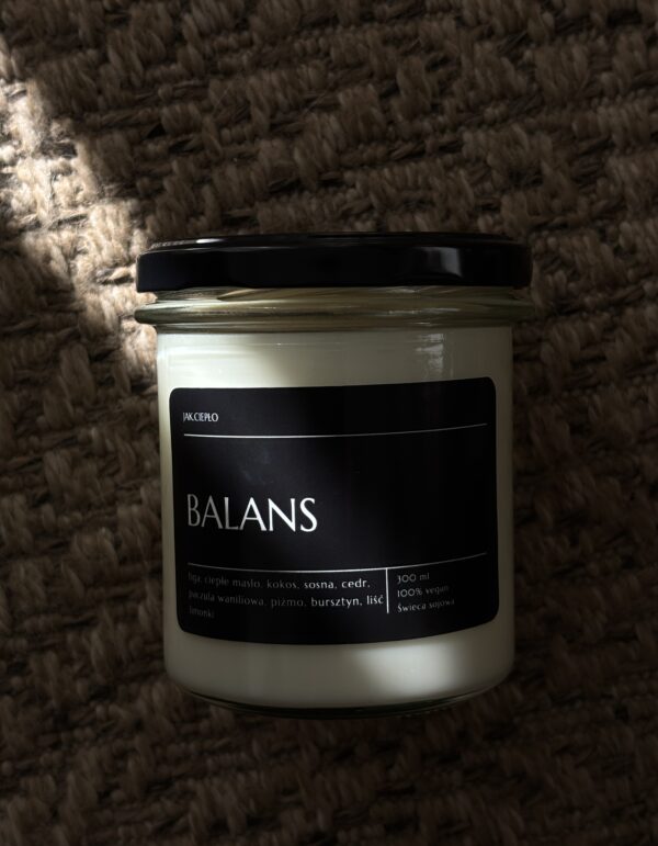 Świeca sojowa BALANS